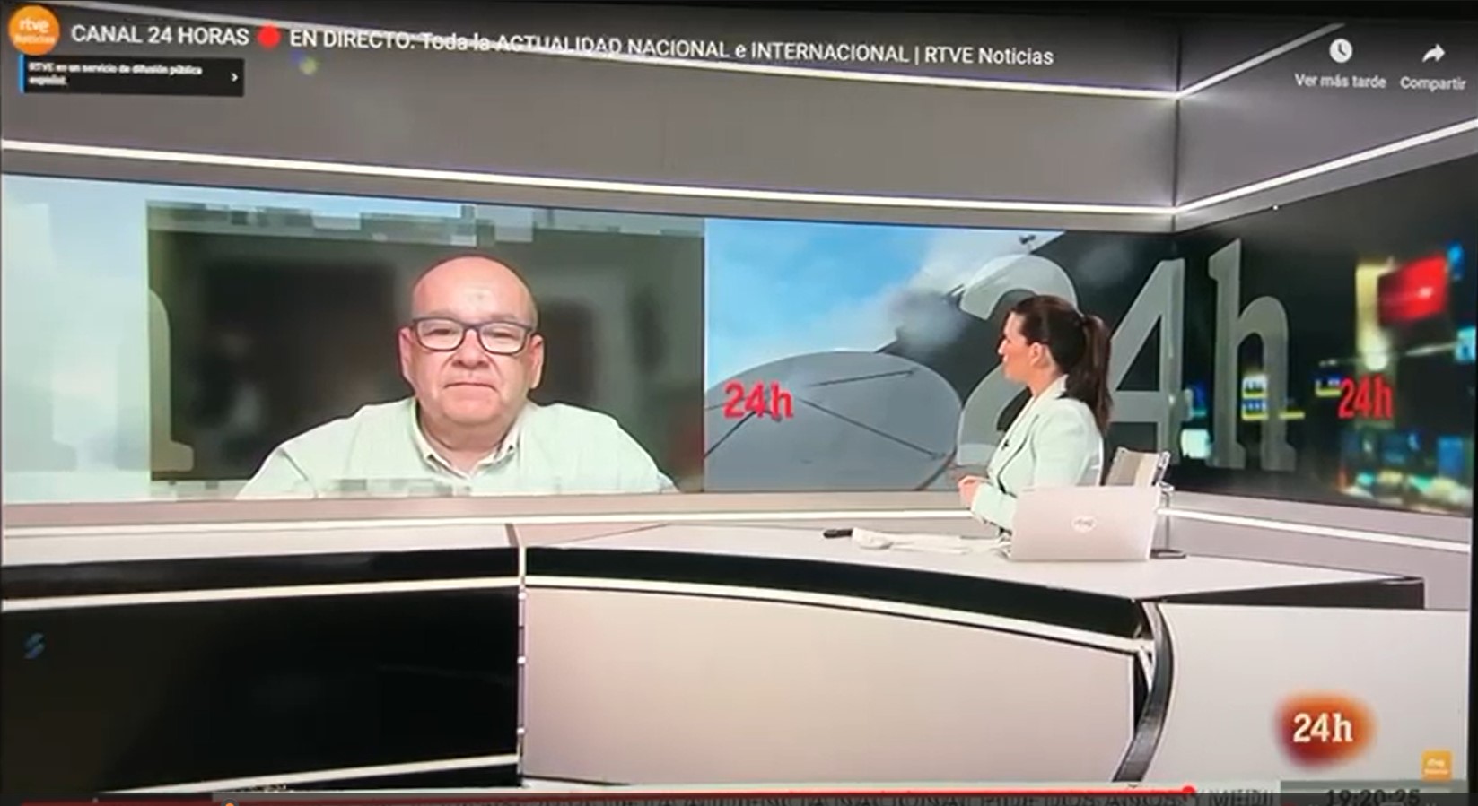 Foto entrevista televisión nacional TRANSCOLABPLUS